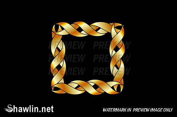 Exploring the Abstract Gold Frame and Design Element