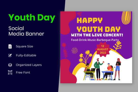 International Youth Day Social Poster