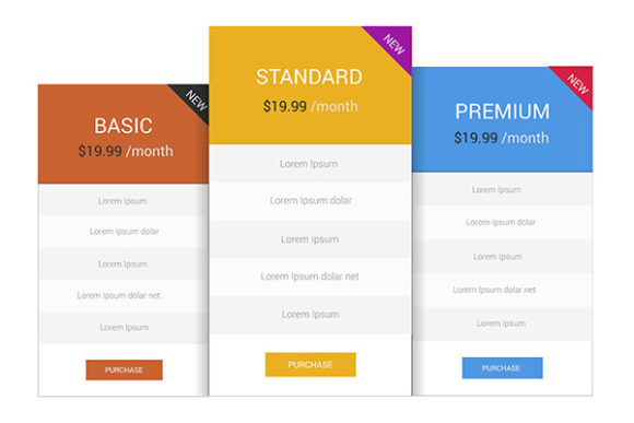 Pricing Table for Professional Use