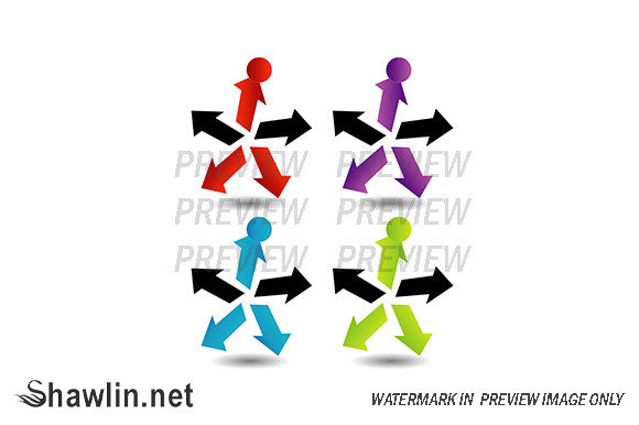 Set of Colorful Arrows- Corporate Logo