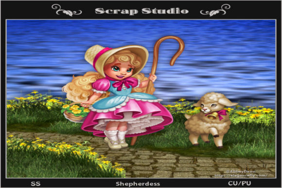 Shepherdess and 10 Art Tubes 5 Bonus Tubes-300 dpi PNG Format
