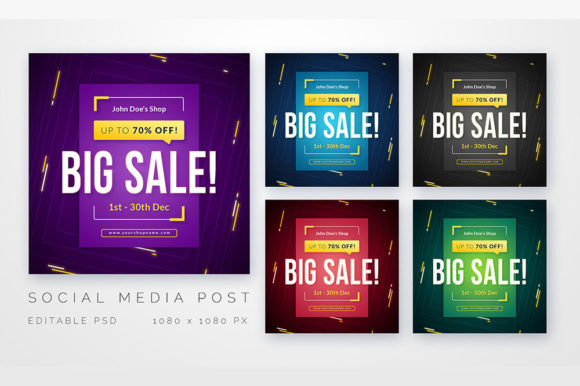 Social Media Discount Post Template: Boost Sales with Eye-Catching Web Banners