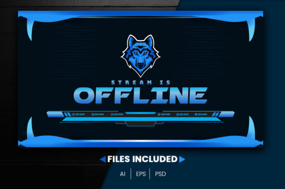 Stream Overlay Offline Background Design for Gamers
