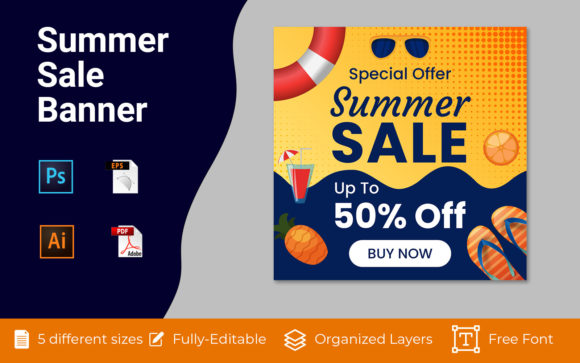 Summer Sale Square Banner Design: A Must-Have for Modern Marketing
